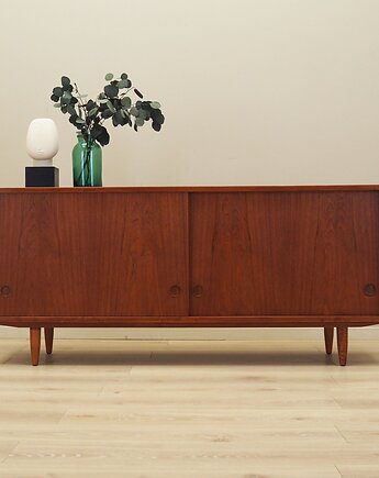 Sideboard tekowy, duński design, lata 70, produkcja: Dania, Przetwory design