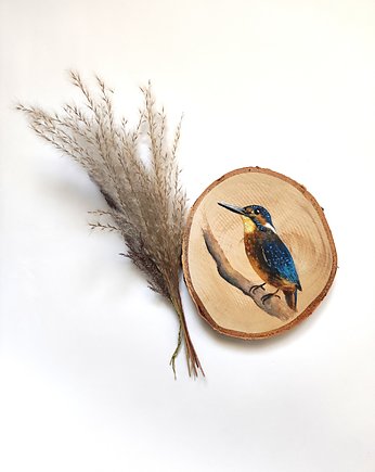 Ptaszek zimorodek na desce, Wiktoria Borys Art