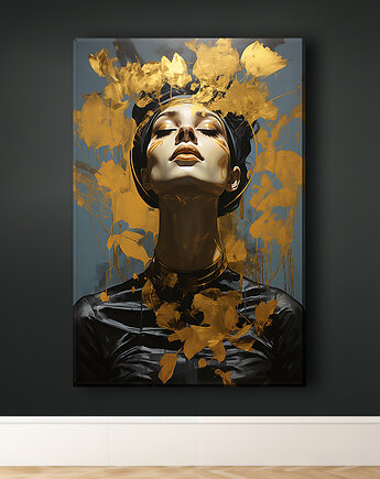 Złota muza - Obraz na płótnie - Druk Blejtrama - Fotografia, Surrealizm #5, Black Sapphire Art
