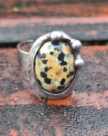 Dalmatyńczyk - pierścionek regulowany, po drugiej stronie lustra