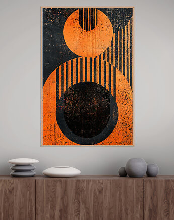 Geometria natury - Plakat, druk - Minimalizm, Boho, Loft #15, Black Sapphire Art