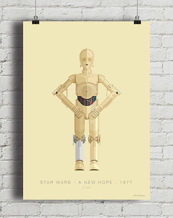 Plakat Star Wars - C3PO, minimalmill