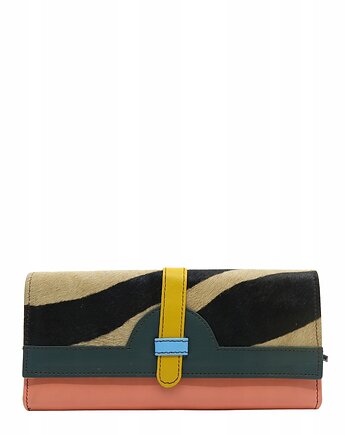 Portfel damski skórzany ze skrawków kolorowy przegródki na karty OLIVKA, Olivka Warsaw