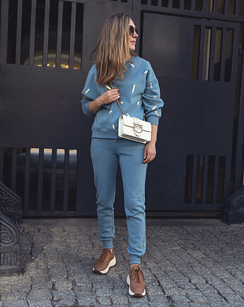 Spodnie joggersy blue, COCOON