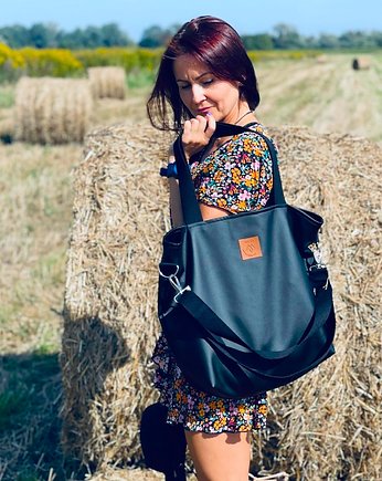 Duża torba shopperka Mili Duo - czarna, Militu