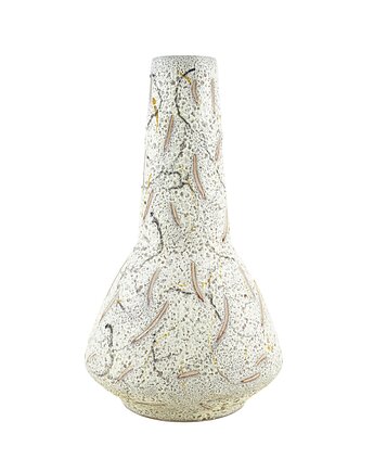 Wazon ceramiczny studio pottery z organiczną fakturą szkliwa, Dania, lata 70., Przetwory design