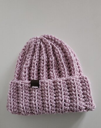 Czapka wełniana pudrowy róż, Las i Łąka