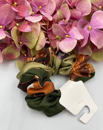 Gumka jedwabna frotka 100% jedwab naturalny scrunchie, Silki