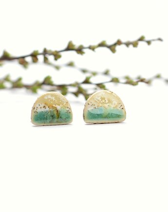 Plaża - ceramiczne  kolczyki sztyfty, Dorca