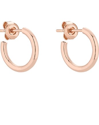 Półokrągłe kolczyki M z różowego złota, SOTHO