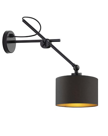 Regulowany czarny kinkiet w stylu glamour HAMILTON GOLD, LYSNE
