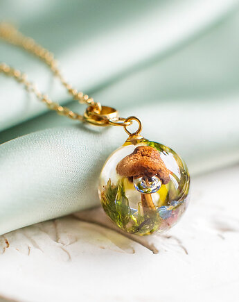 Naszyjnik z leśną kompozycją, nature gift