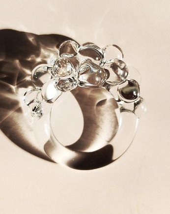 Szklany pierścionek "Bubble", Joanna Muzyka Studio