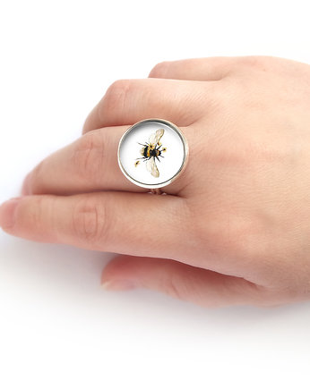 Pierścionek - Bee natural, pszczoła, yenoo