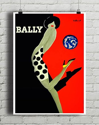 Bally fashion - vintage plakat, minimalmill