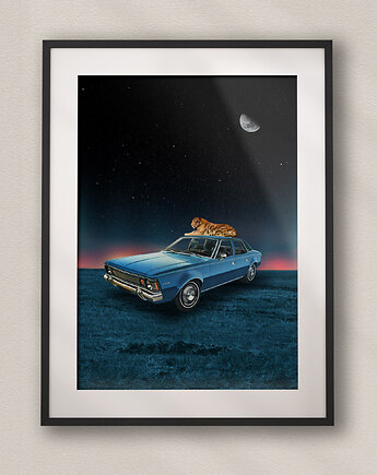 Plakat minimalistyczny  Blue Monday - Kolaż Fine Art, DAPIDOKA