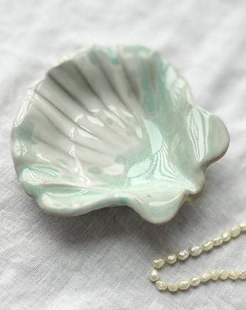 Ceramiczna muszla, muszelka - talerzyk na biżuterię, Och ceramika