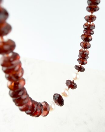 Naszyjnik z granatami i perłami Emma, myMIRACLES