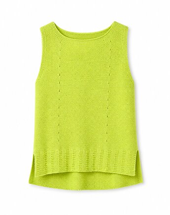Long back/ limonkowy neon, agat handmade