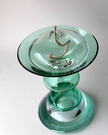 świecznik na olejki ZIELONY, Borowska Glass Design