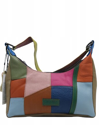 Torebka damska na ramię kolorowa skórzana wygodna zero waste OLIVKA, Olivka Warsaw