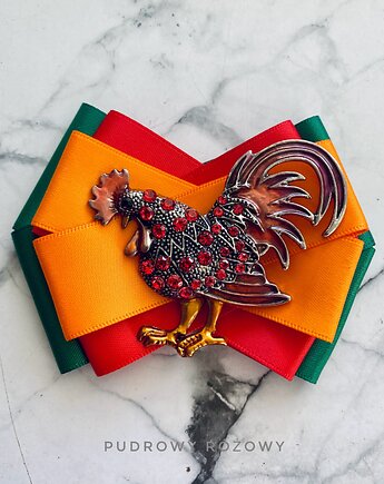 Brosza  Wiosenna z Kurą New Design, Pudrowy Różowy