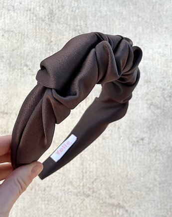 Brązowa opaska do włosów Falowanka Chocolate Mousse