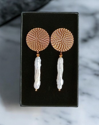 Długie perły : kolczyki : wyjątkowy prezent PREMIUM : III, kaktusia