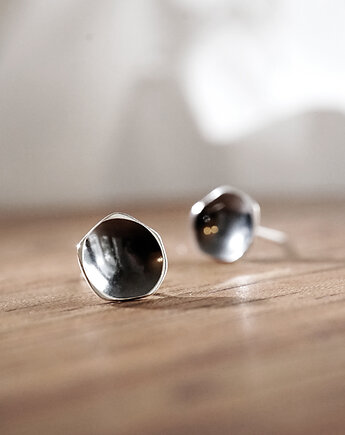 Kolczyki srebrne płatki, studio INDIGO