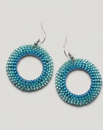 Kolczyki w morskich odcieniach z gradientem, All My Jewelry