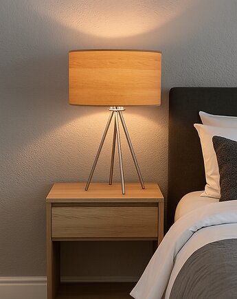 Czarno-złota lampa stołowa na trójnogu ALTA GLAM w stylu glamour, LYSNE