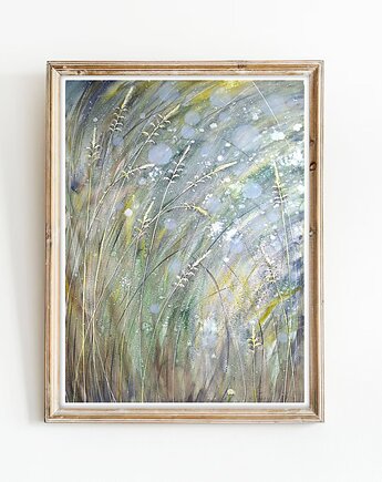 Oryginalna akwarela. Trawy A2, Malgorzata Domanska