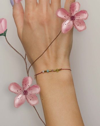 Bransoletka Na Rok Tygrysa z Peridotem i Amazonitem, w hand works