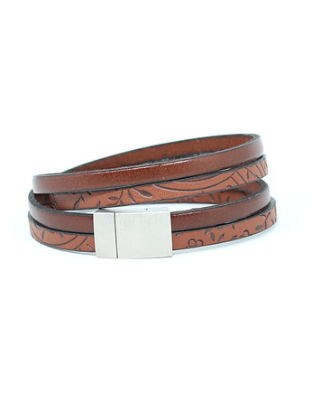 Bransoletka unisex Fun brązowa z wzorem, Kociokwik Jewelry