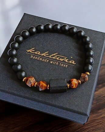 SUKCES, OCHRONA, SIŁA :: tygrysie oko, turmalin, onyks :: gold, kaktusia