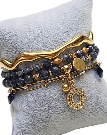 Zestaw bransoletek Szafiry  - Szlachetna kolekcja, KiKa pracownia