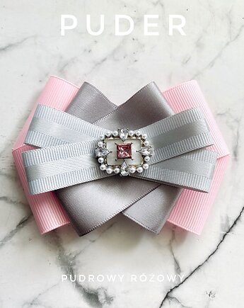 Brosza z kolekcji Puder z delikatną ozdobą w pudrowych kolorach, Pudrowy Różowy