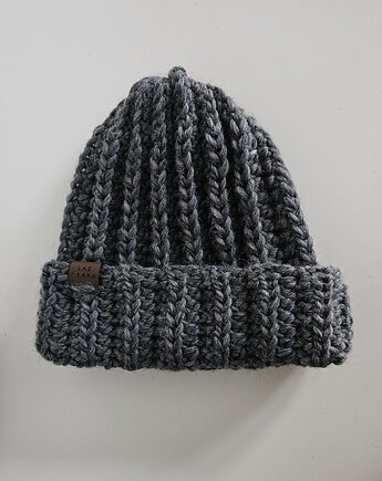 Czapka wełniana w kolorze szarym, Las i Łąka