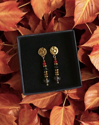 Kolczyki jesienne : ozdobne sztyfty, kaktusia