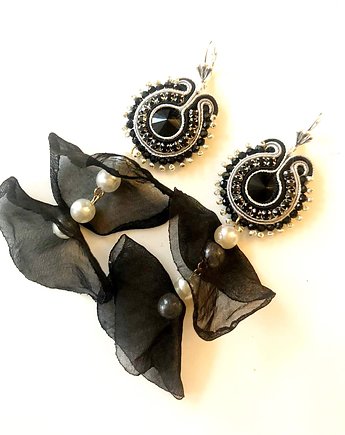 Sutaszowe kolczyki  BLACK, Sylwia Żak