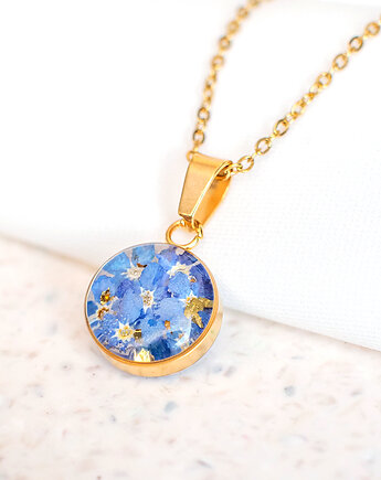 Wisiorek z niezapominajkami, nature gift