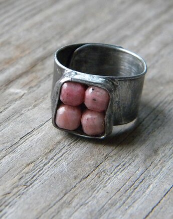 Fasetowane rodonity - pierścień, Beata Trotter