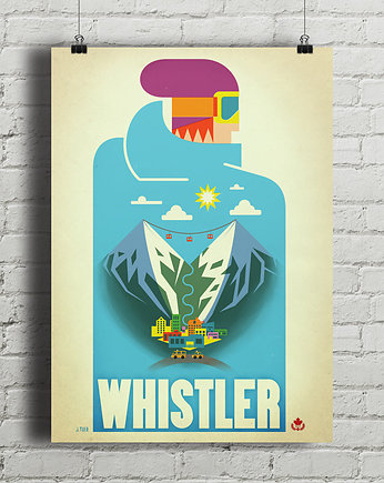 Canada Blue Bird - vintage plakat, minimalmill