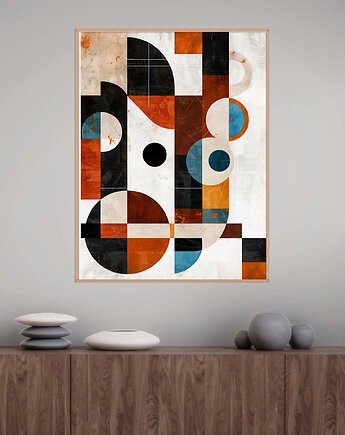 Geometria natury - Plakat, druk - Minimalizm, Boho, Loft #117, Black Sapphire Art