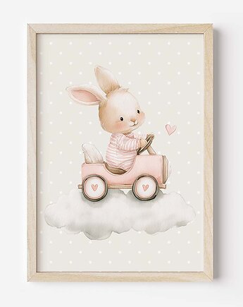 Plakat Na Ścianę Dla Dziewczynki Różowe króliczki nr. 9, Dekoracjan