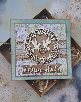 Kartka ślubna/ kartka na ślub (w pudełku), Kartkodzielo