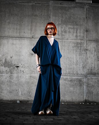 Sukienka  "Rola życia" morska, Aneta Kosowska
