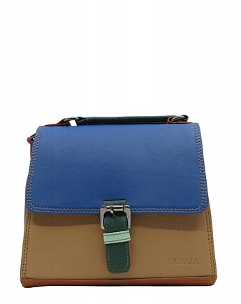 Torebka damska skórzana klasyczna ze skrawków wygodna rączka OLIVKA, Olivka Warsaw