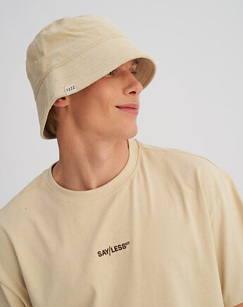 Sztruksowy kapelusz bucket piaskowy, HARP TEAM