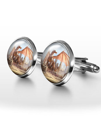 Smok - spinki do mankietów